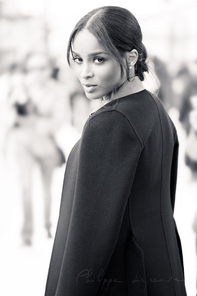 Paris - Sept 30: Ciara attends the Valentino show at the Jardin des Tuileries during the spring-summer 2015 fashion week in Paris. Jardin des Tuileries on September 30, 2014 in Paris.