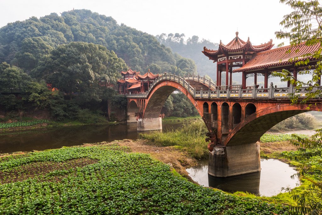 Leshan - Chengdu - ZhuoYing ancient bridge, Sichuan Province, China